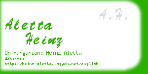 aletta heinz business card